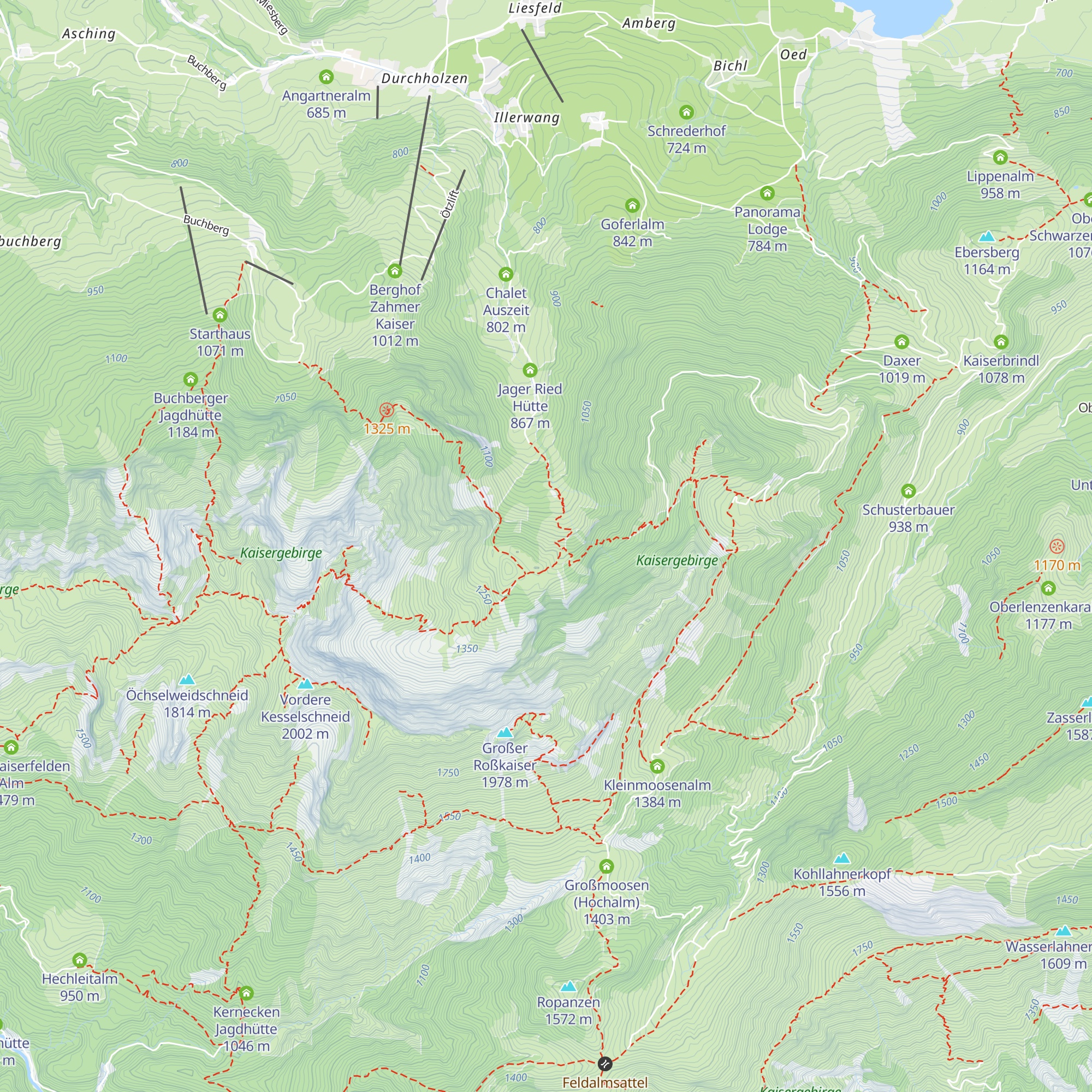 Holzlege der Winkelalm map
