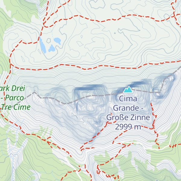 Map of Westliche Zinne - Cima Ovest