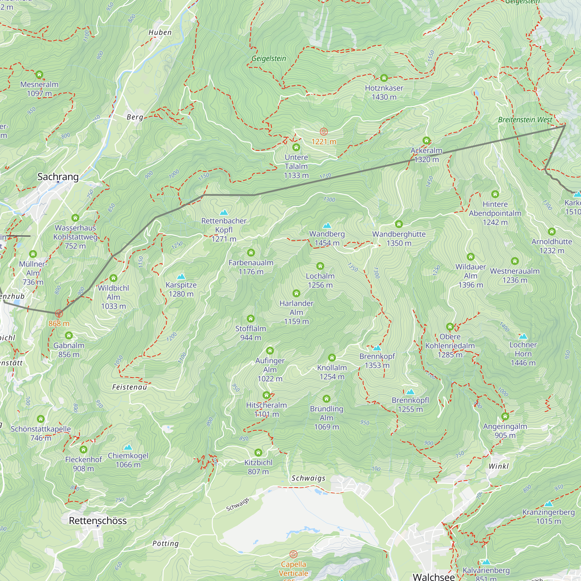 Harlander Alm map