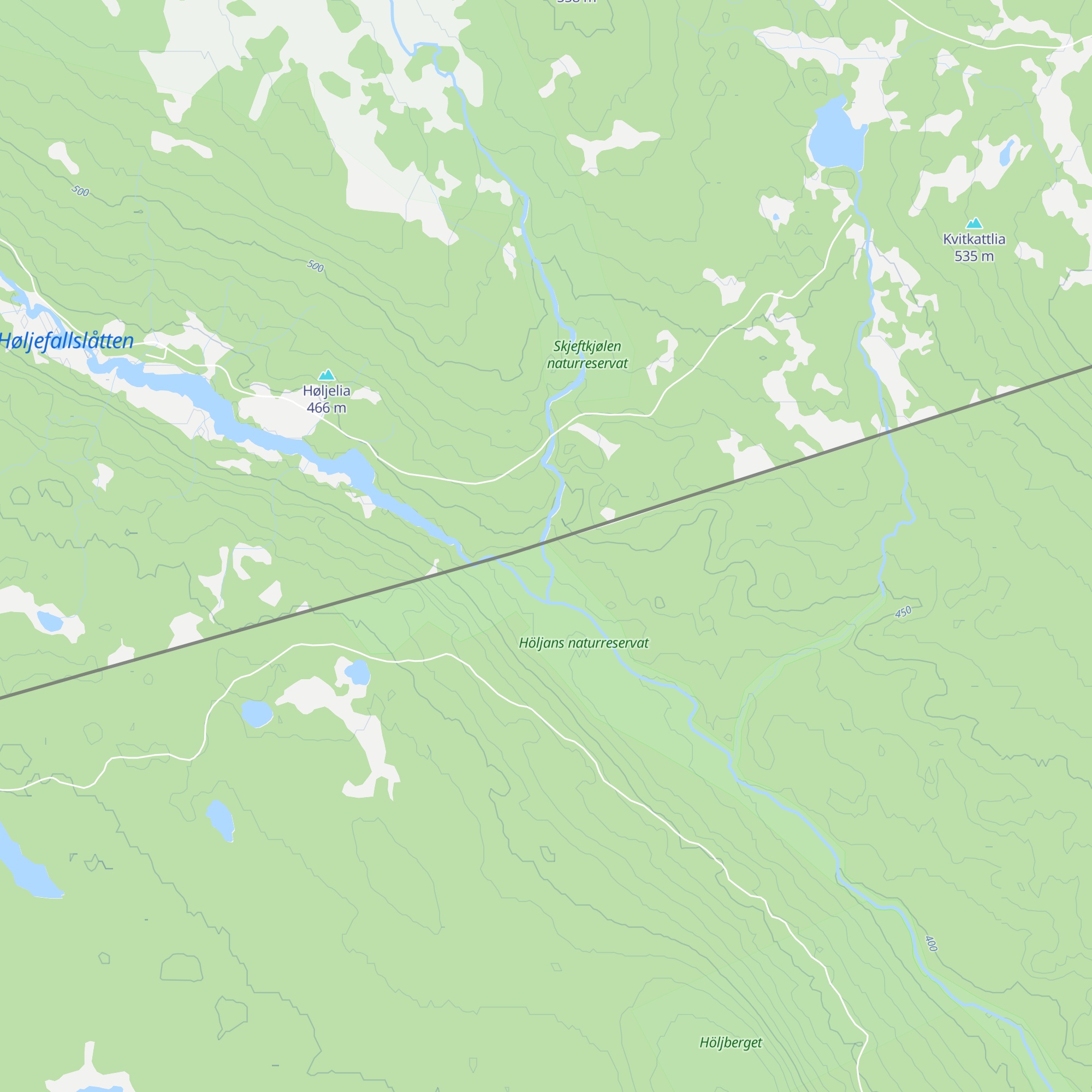Høljefallskoia map