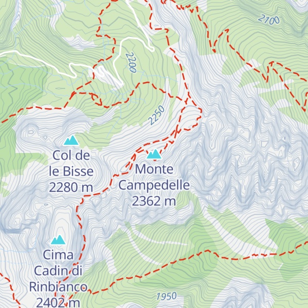 Map of Monte Campedelle