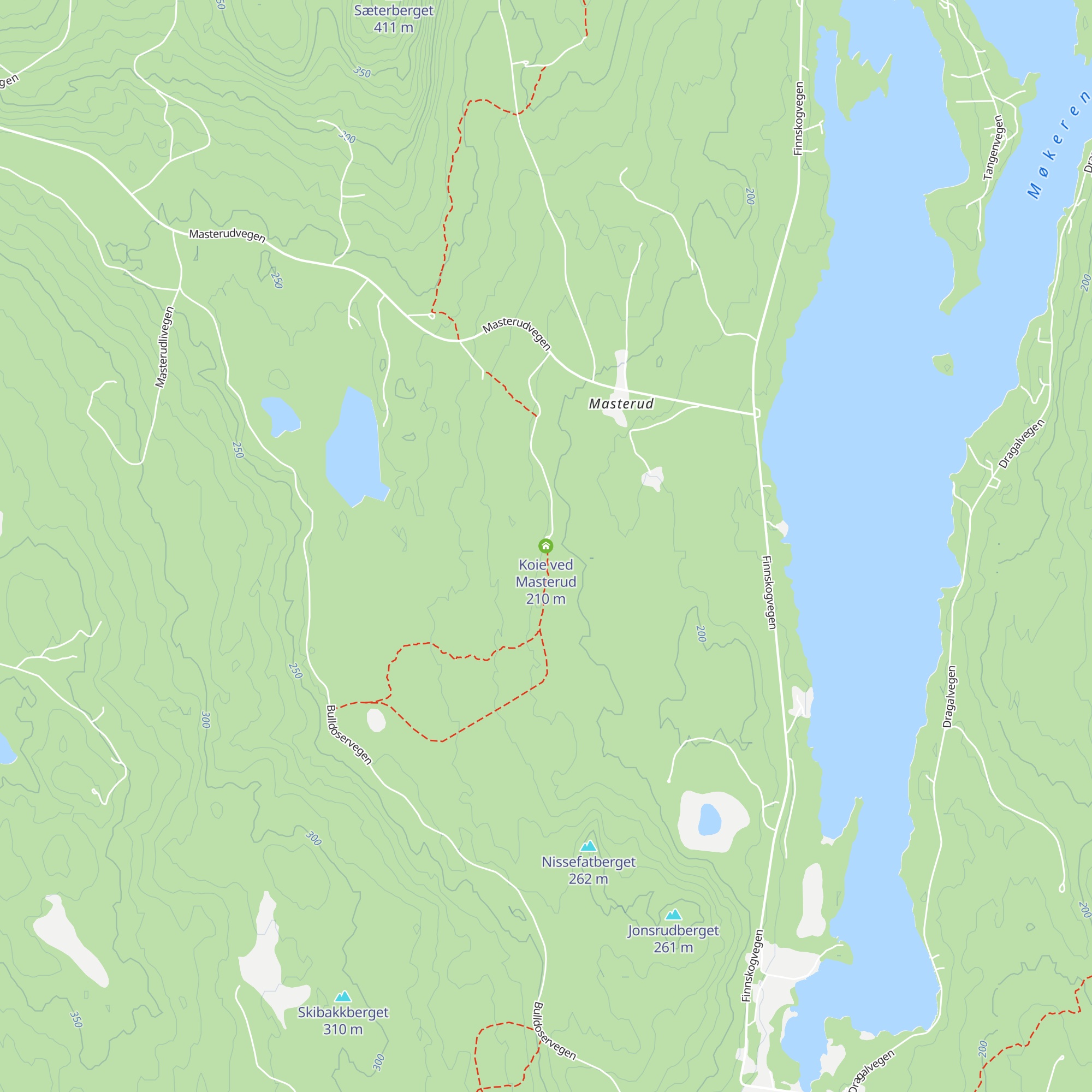 Koie ved Masterud map