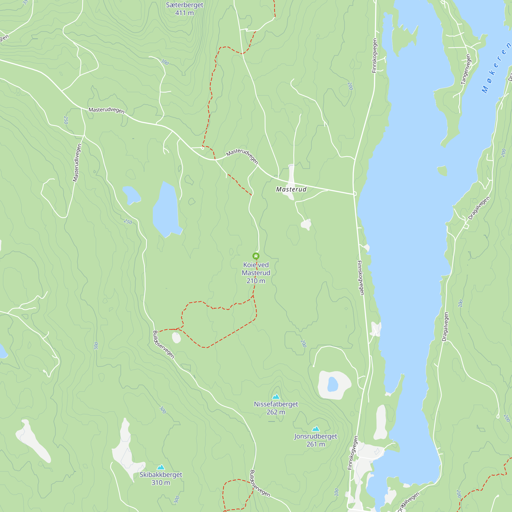 Koie ved Masterud map