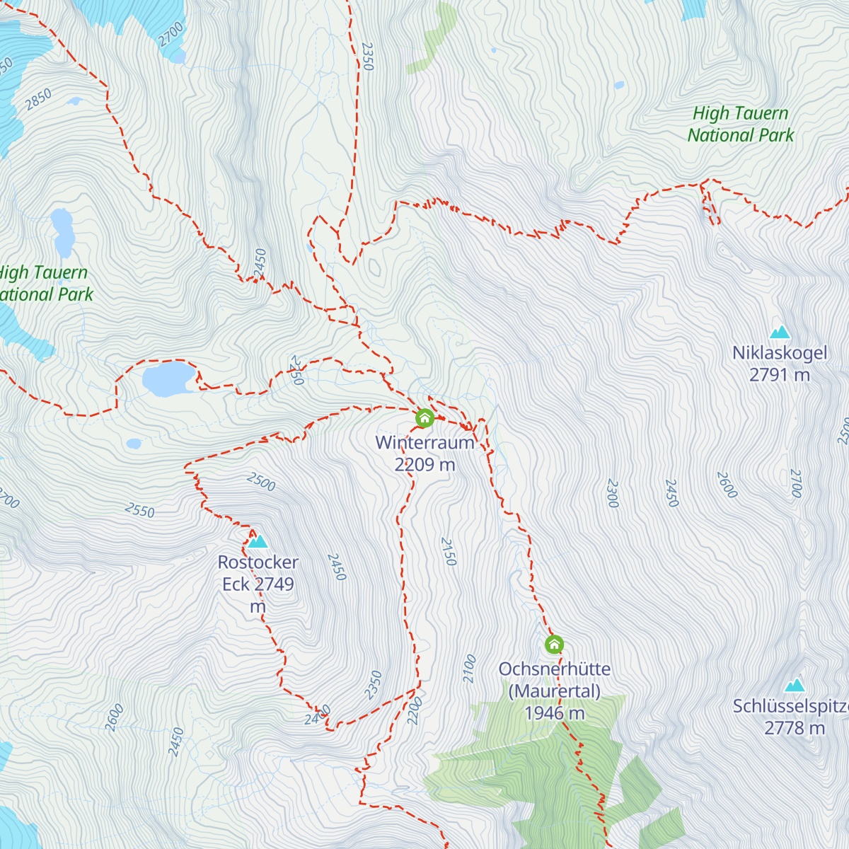 Essener-Rostocker Hütte map
