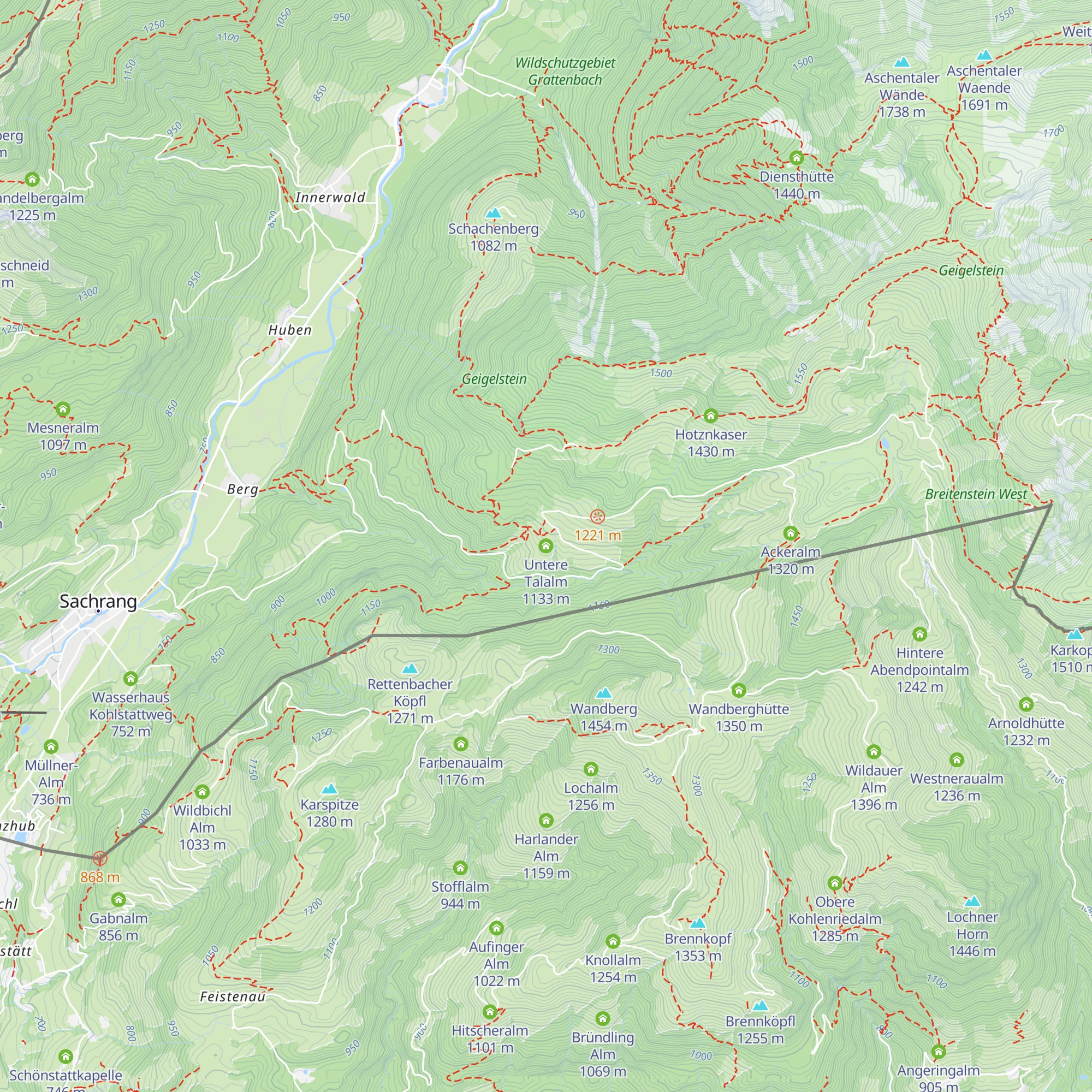 Untere Talalm map