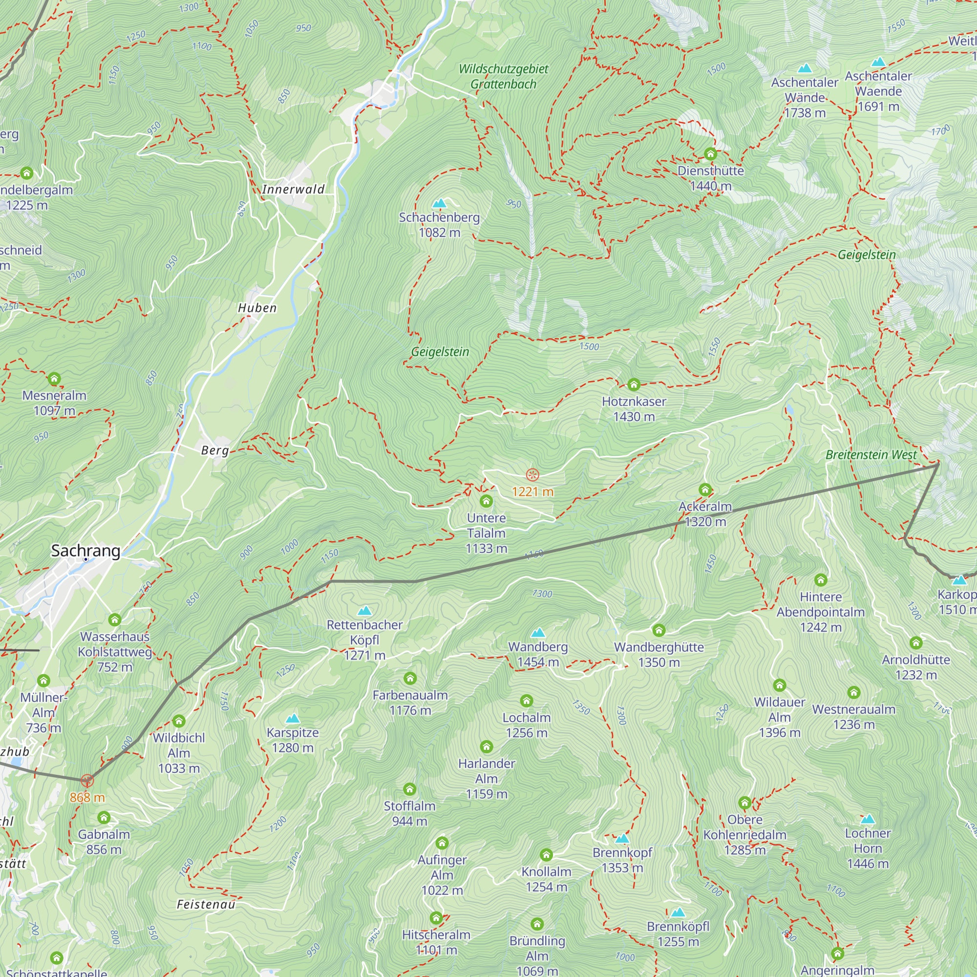 Obere Talalm map