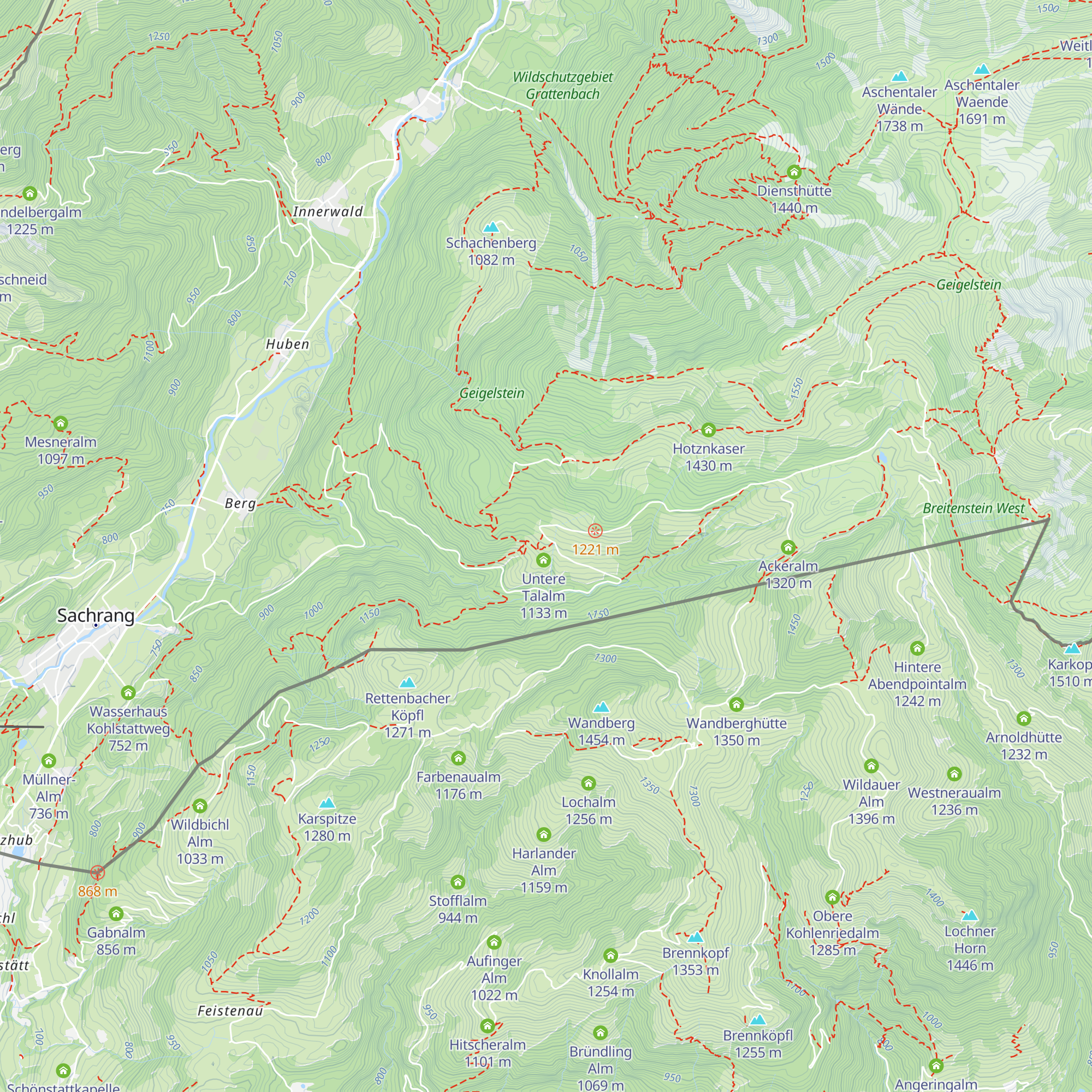 Obere Talalm map