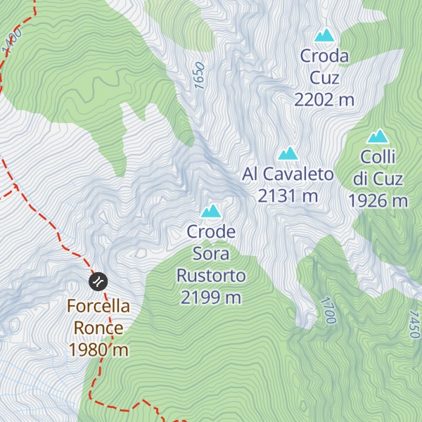 Map of Crode Sora Rustorto