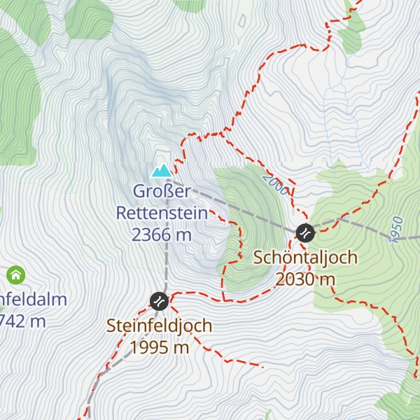 Map of Rettenstein Pinzgauer Gipfel