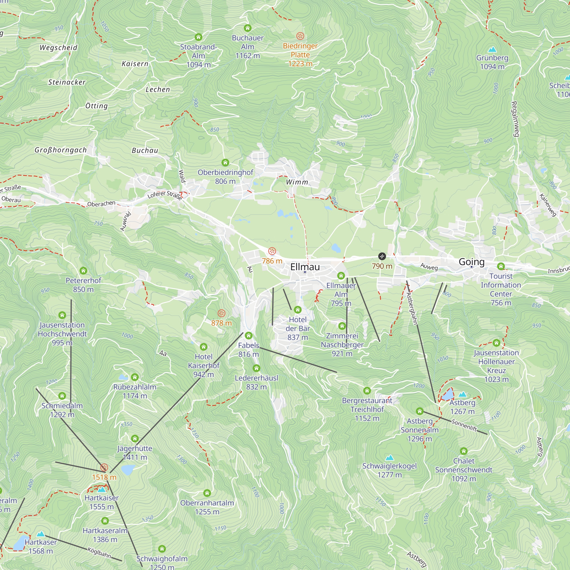 Gasthaus Widauer map