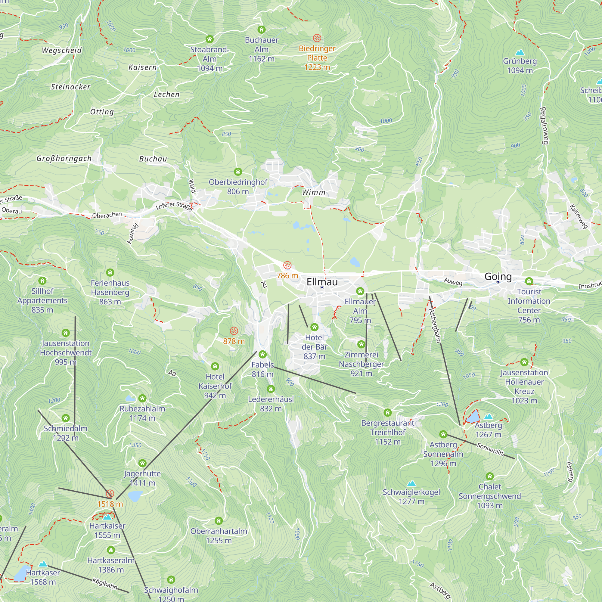 Gasthaus Widauer map