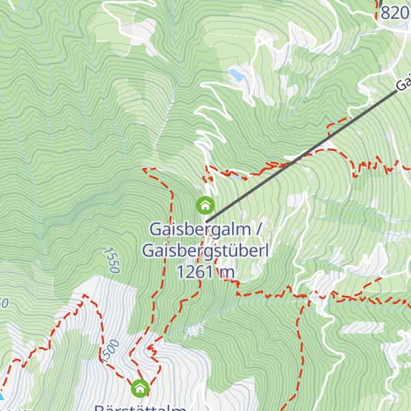 Map of Gaisbergalm / Gaisbergstüberl
