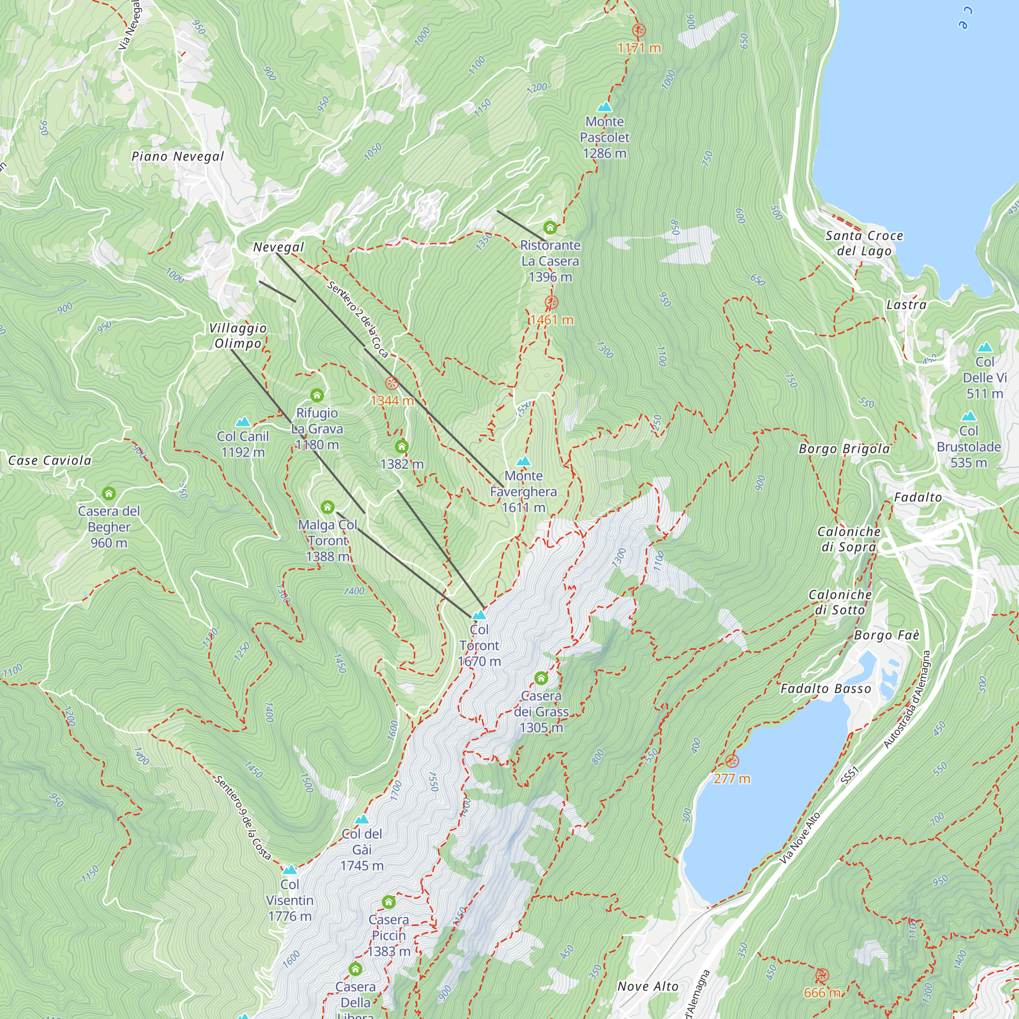 Ex Rifugio Brigata Alpina Cadore map