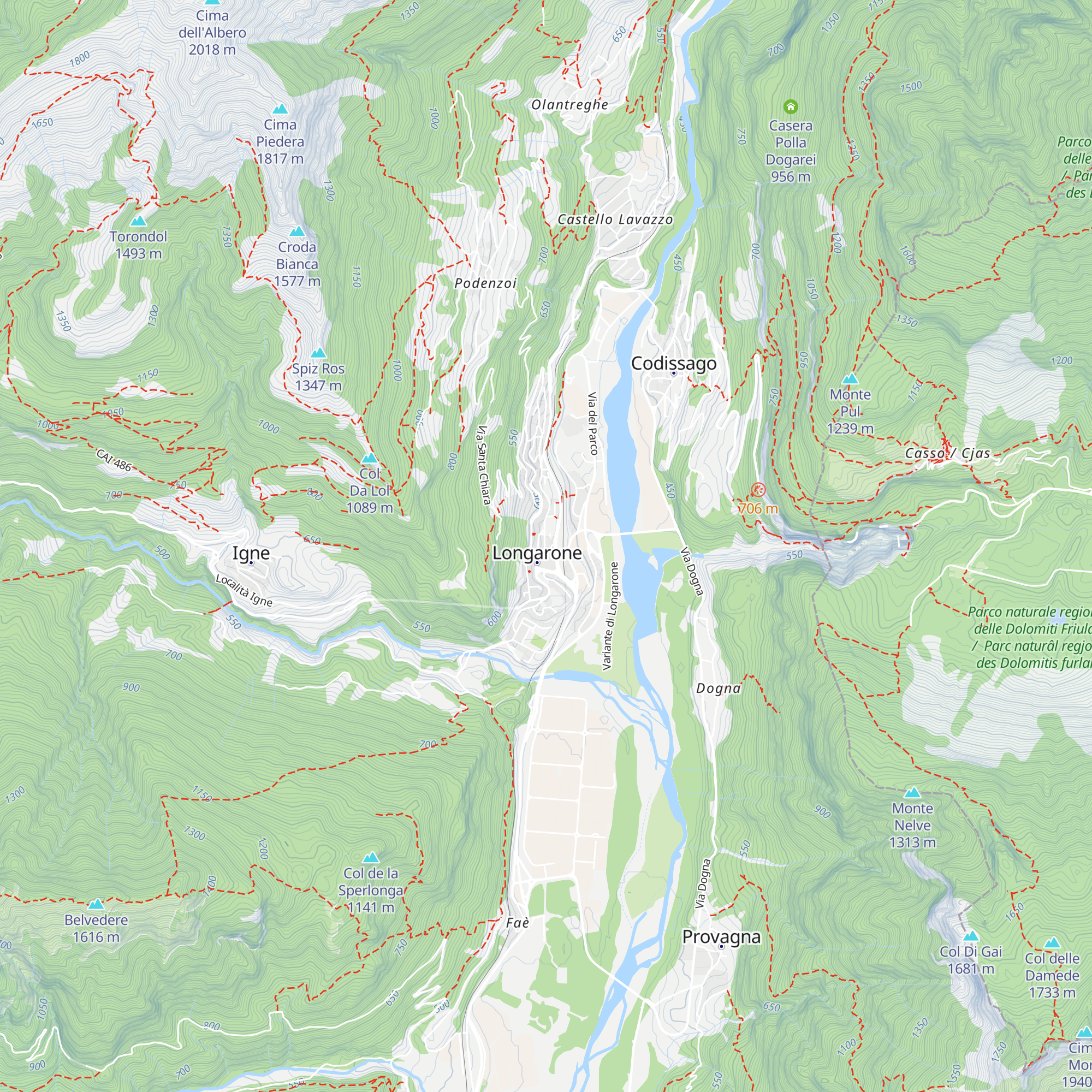 Ufficio turistico Longarone map
