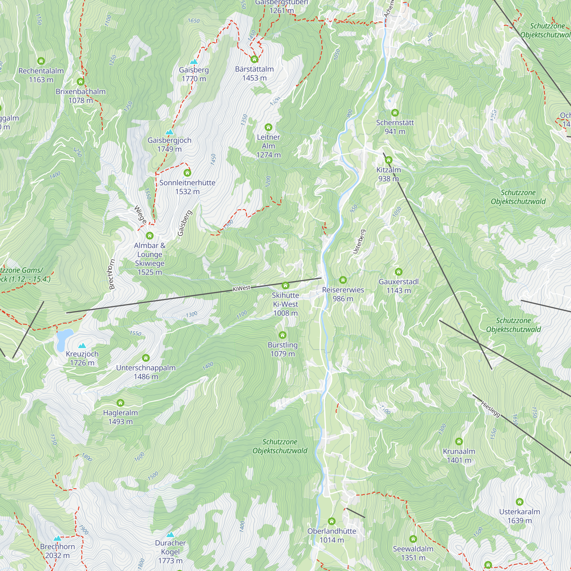 Skihütte Ki-West map