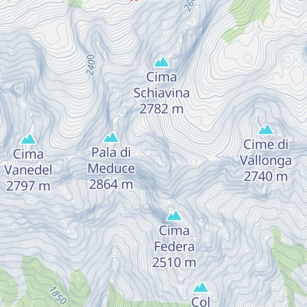 Map of Cima di Tiziano