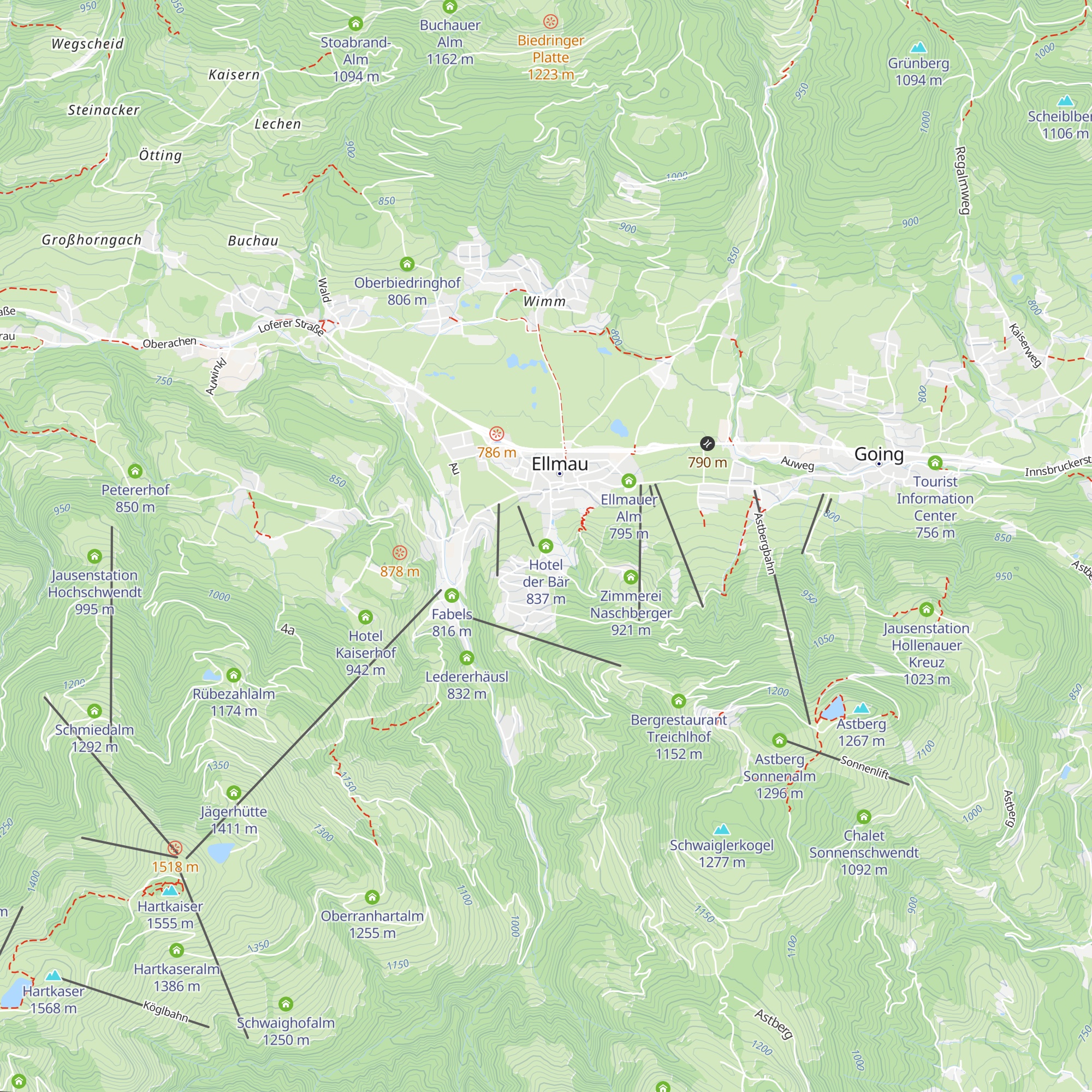 Hotel der Bär map