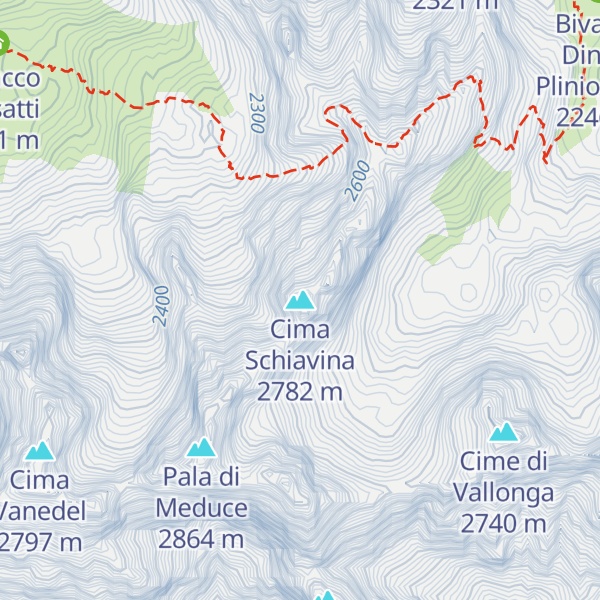 Map of Cima Schiavina