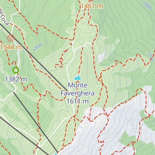 Map of Monte Faverghera
