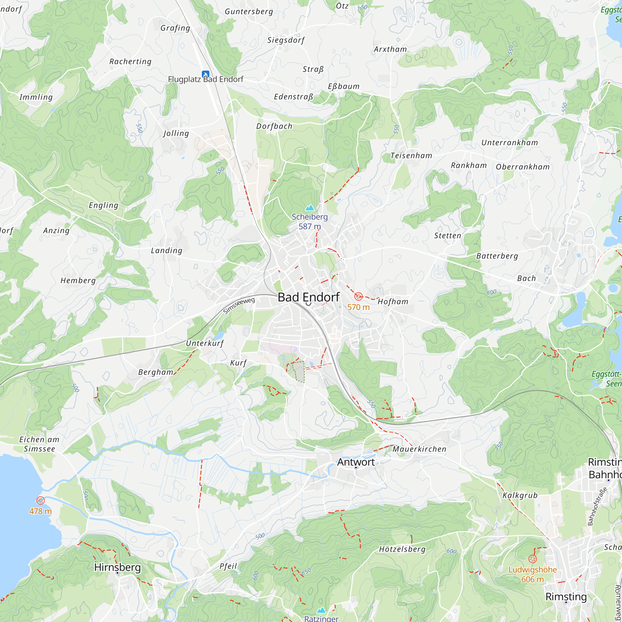 Tourist-Info Bad Endorf map