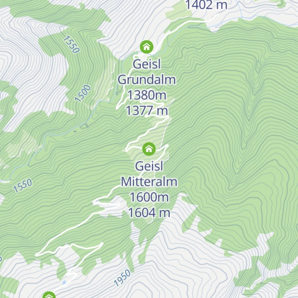 Map of Geisl Mitteralm 1600m