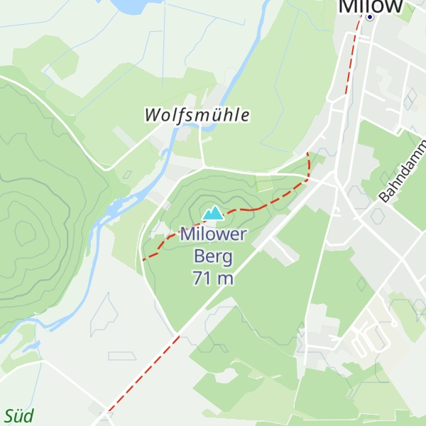 Map of Milower Berg
