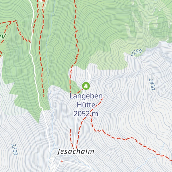 Map of Langeben Hütte