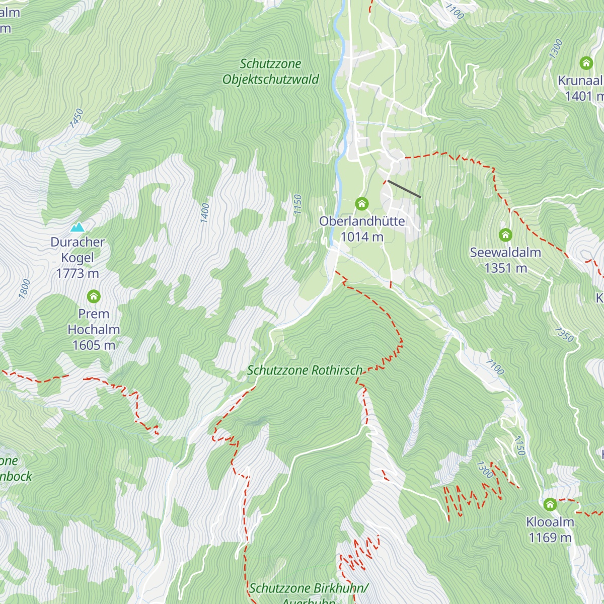 Ebenaualm map