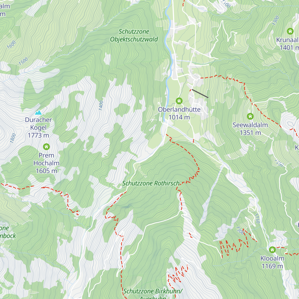 Ebenaualm map