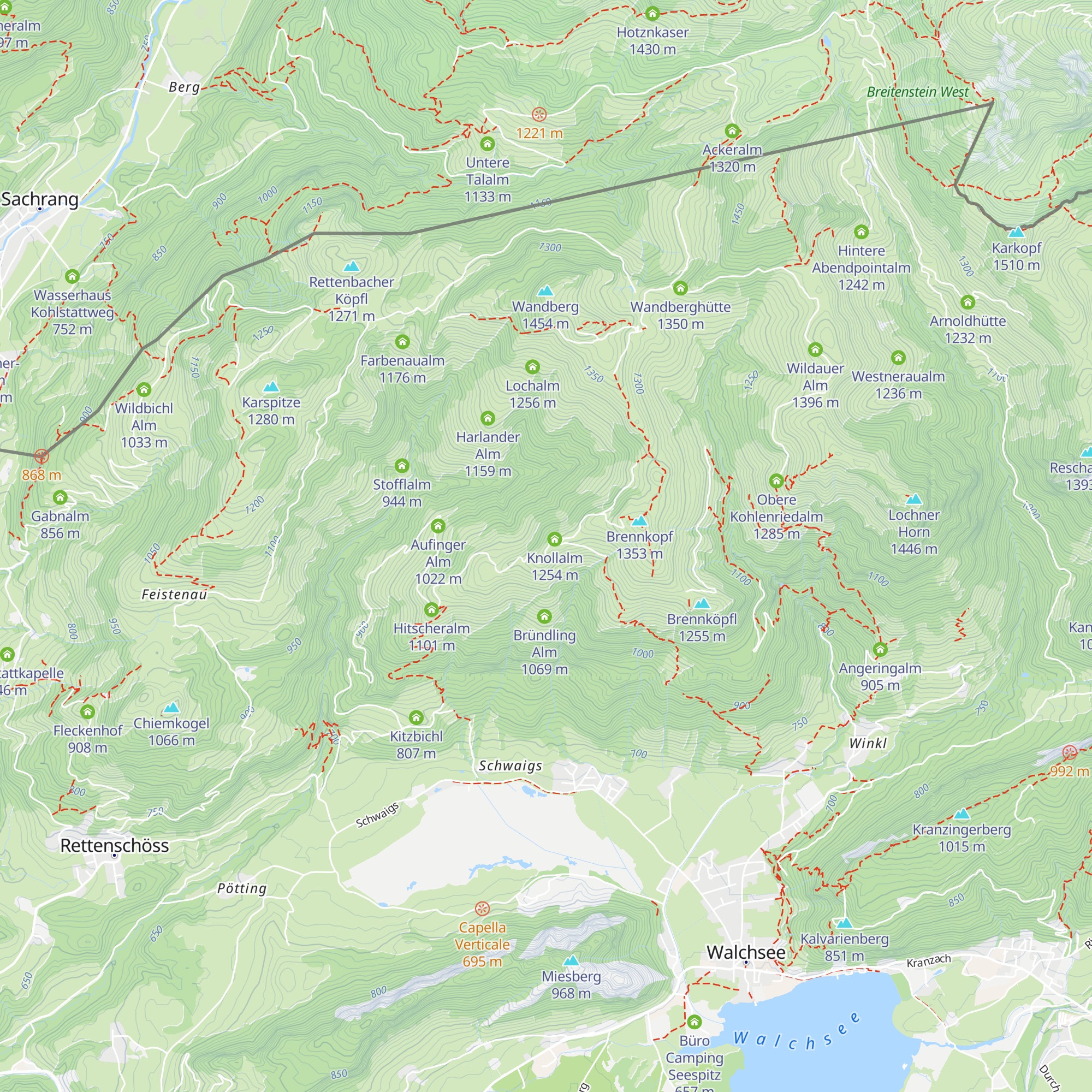 Hager Hütte map