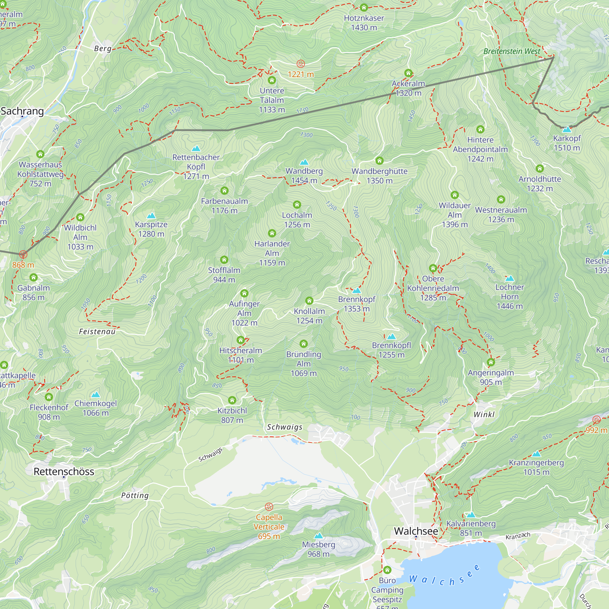Hager Hütte map