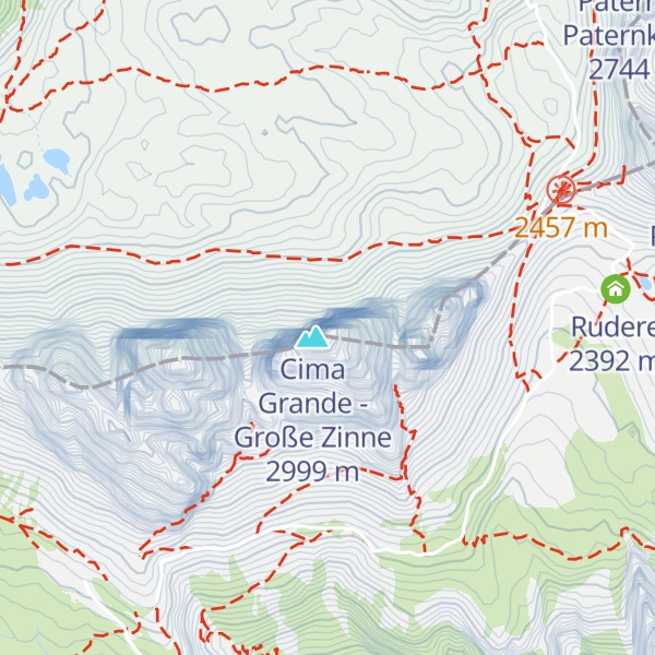 Map of Cima Piccola - Kleine Zinne