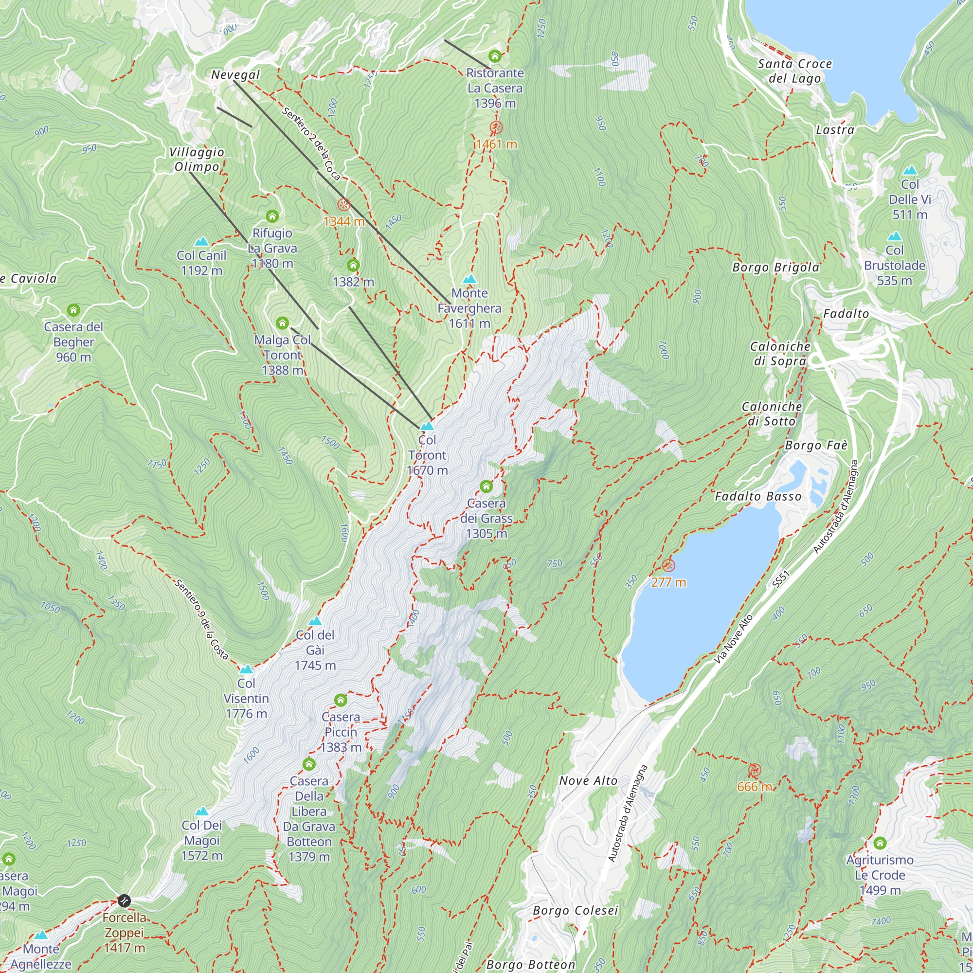 Casera dei Grass map