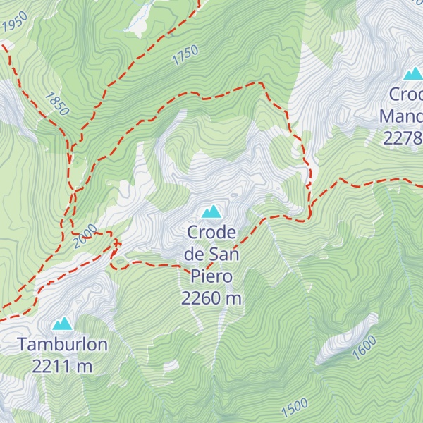 Map of Crode de San Piero