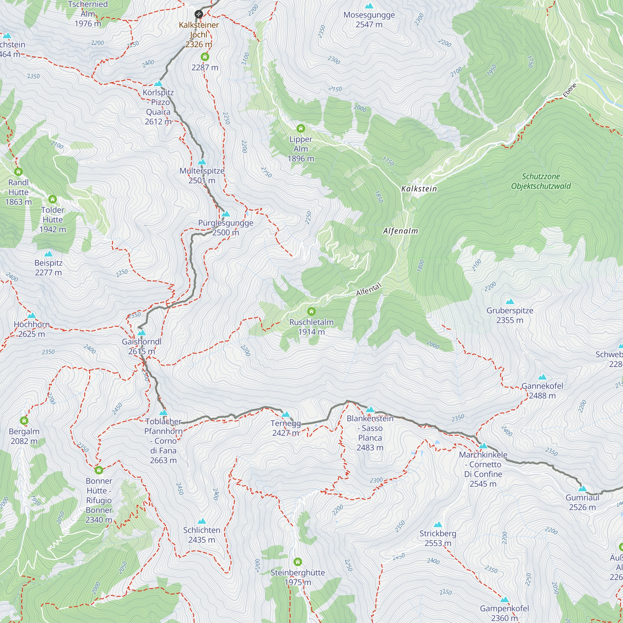 Ruschletalm map
