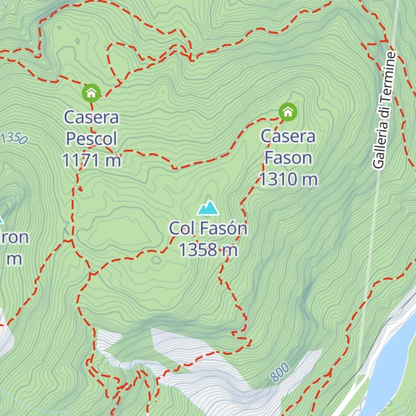 Map of Col Fasón