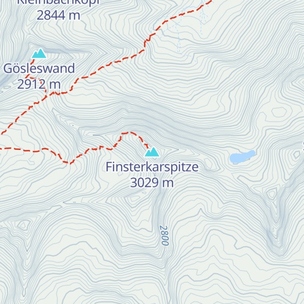 Map of Finsterkarspitze