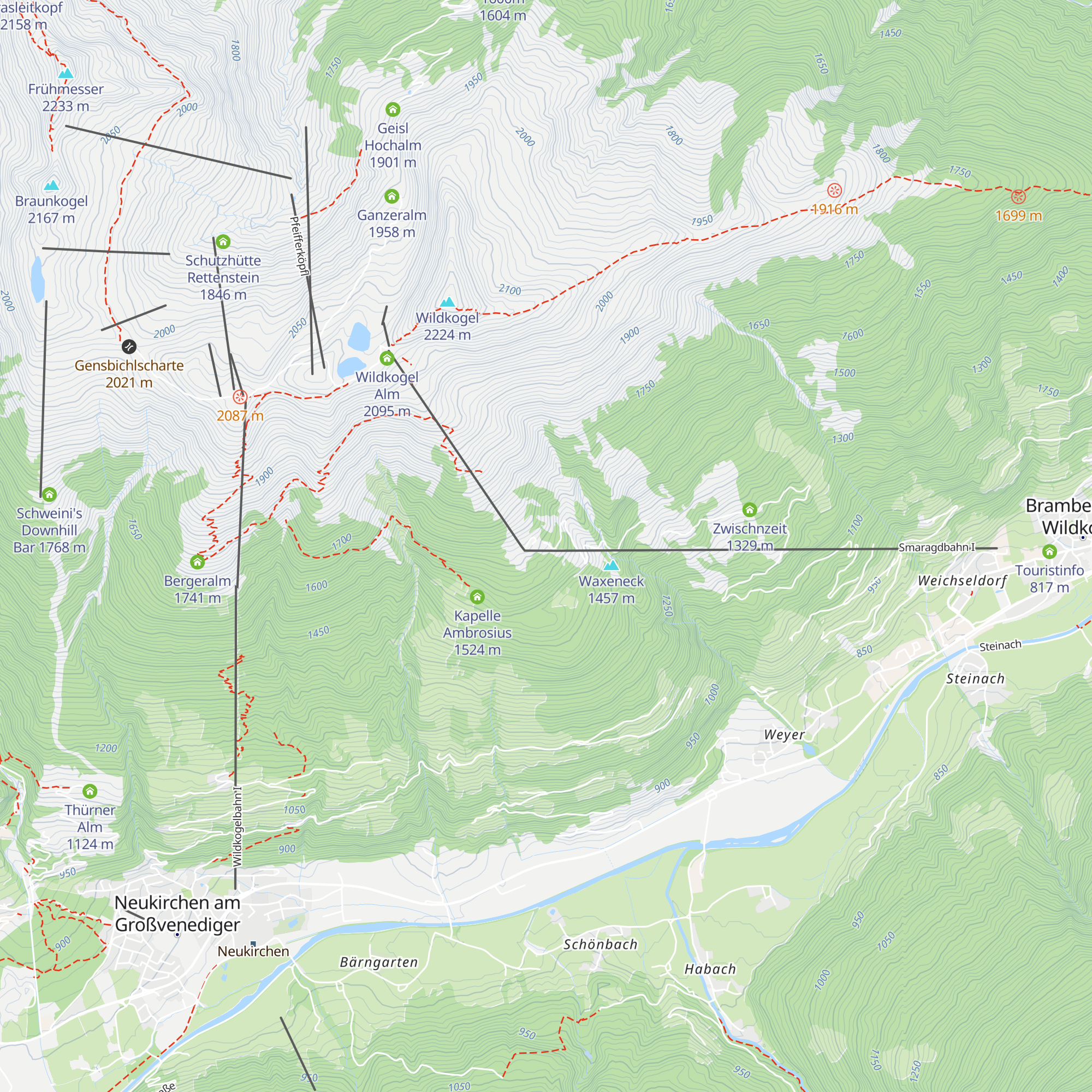 Vierlauchen Chalet map