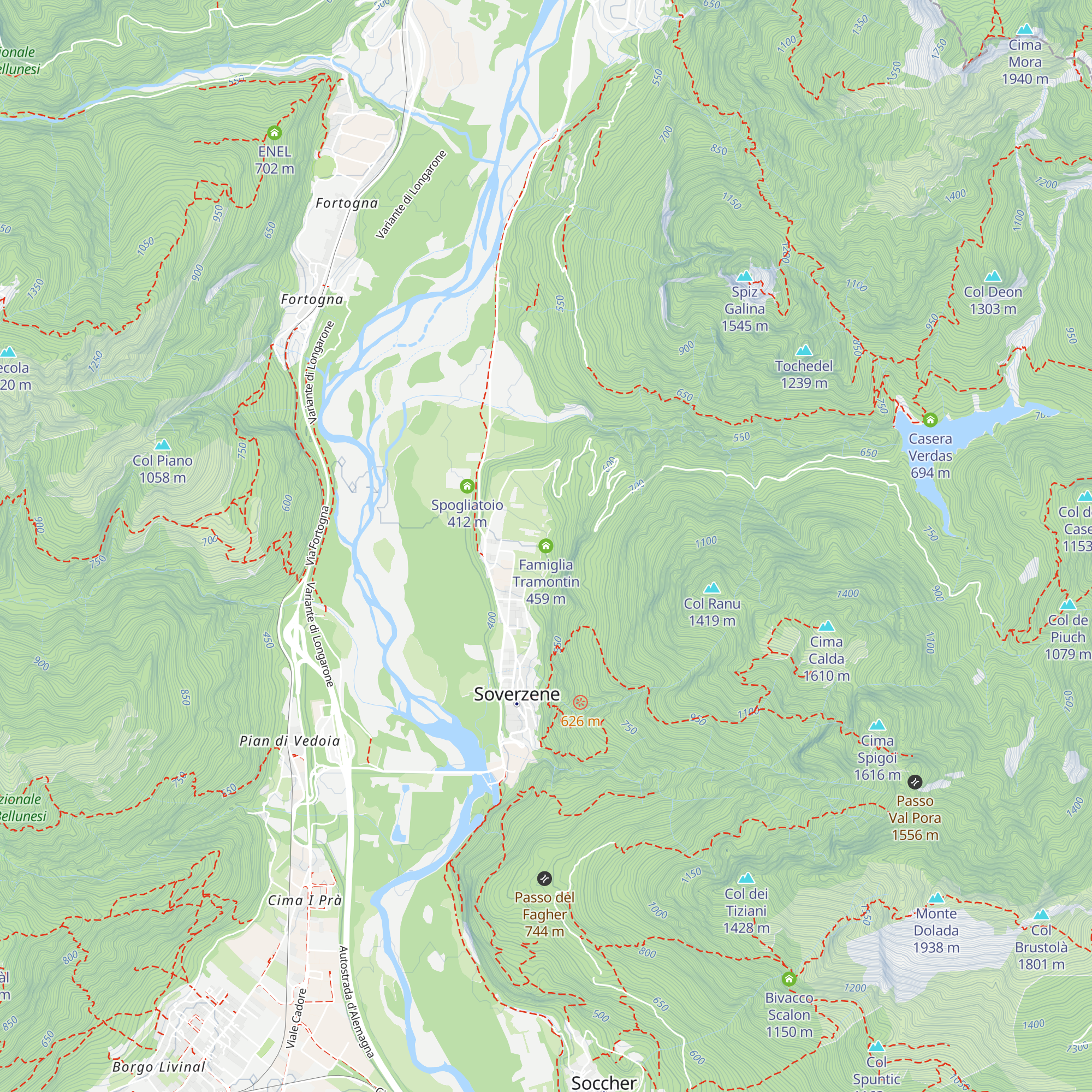 Famiglia Tramontin map