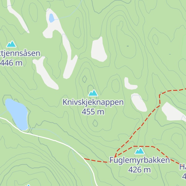 Map of Knivskjeknappen