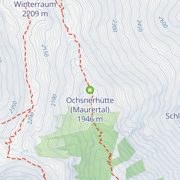 Map of Ochsnerhütte (Maurertal)