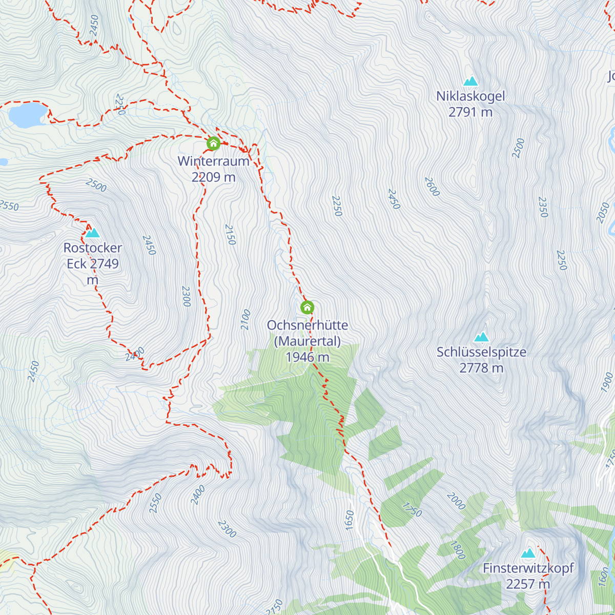 Ochsnerhütte (Maurertal) map