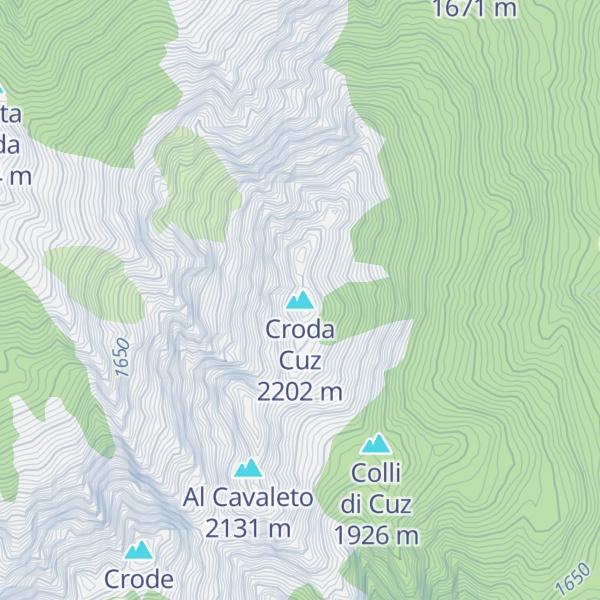 Map of Croda Cuz