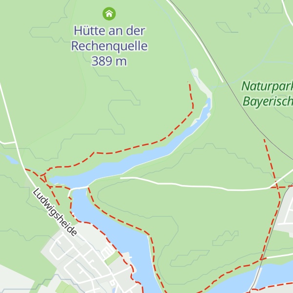 Map of Hütte am Weichselbrunner Weiher