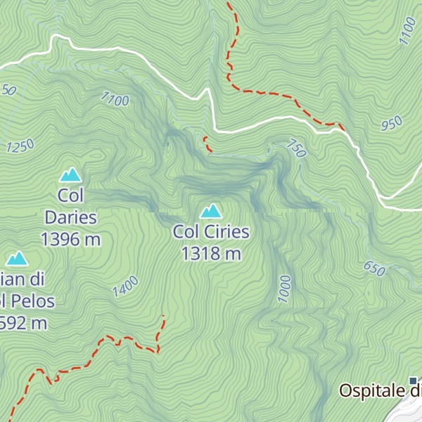 Map of Col Ciries