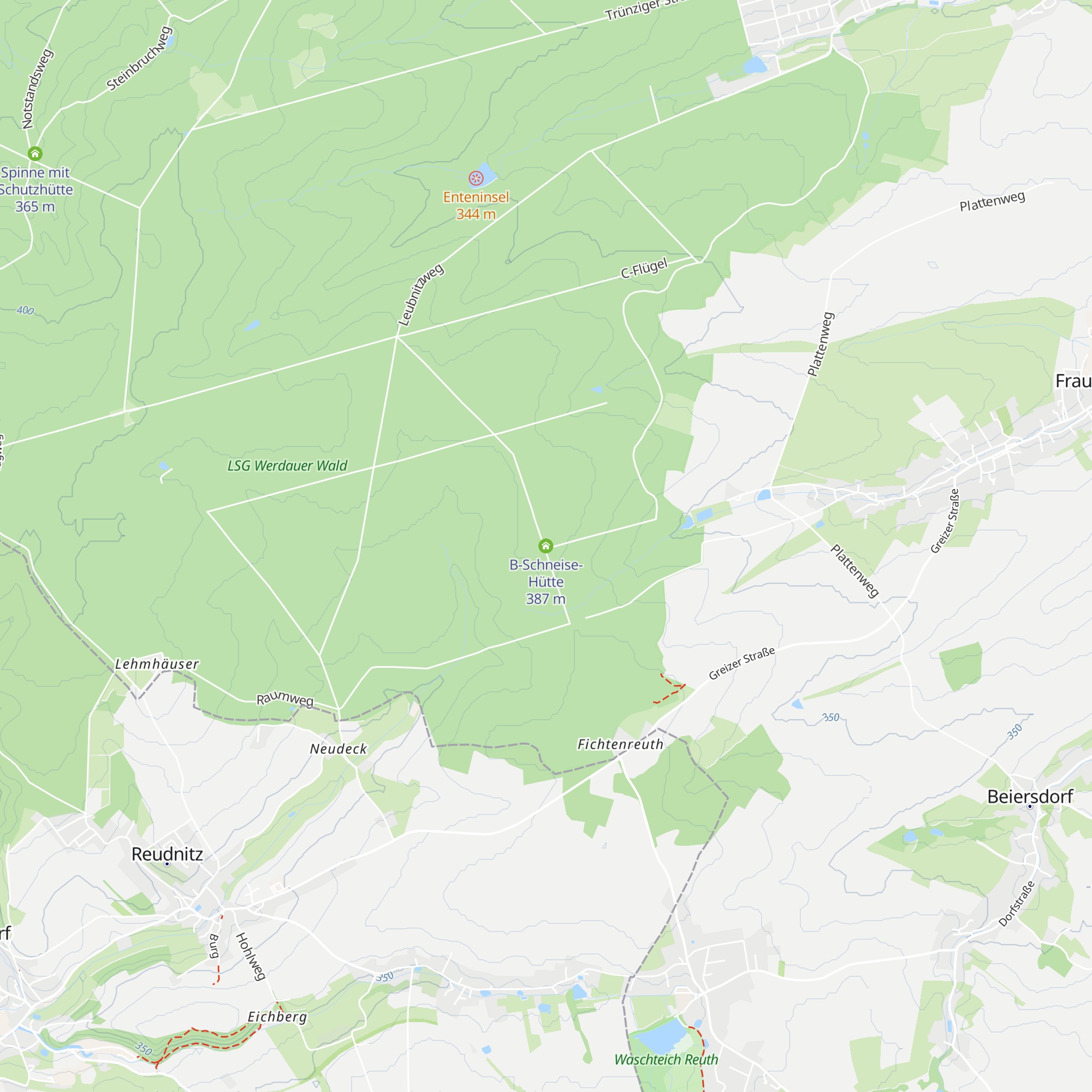 B-Schneise-Hütte map