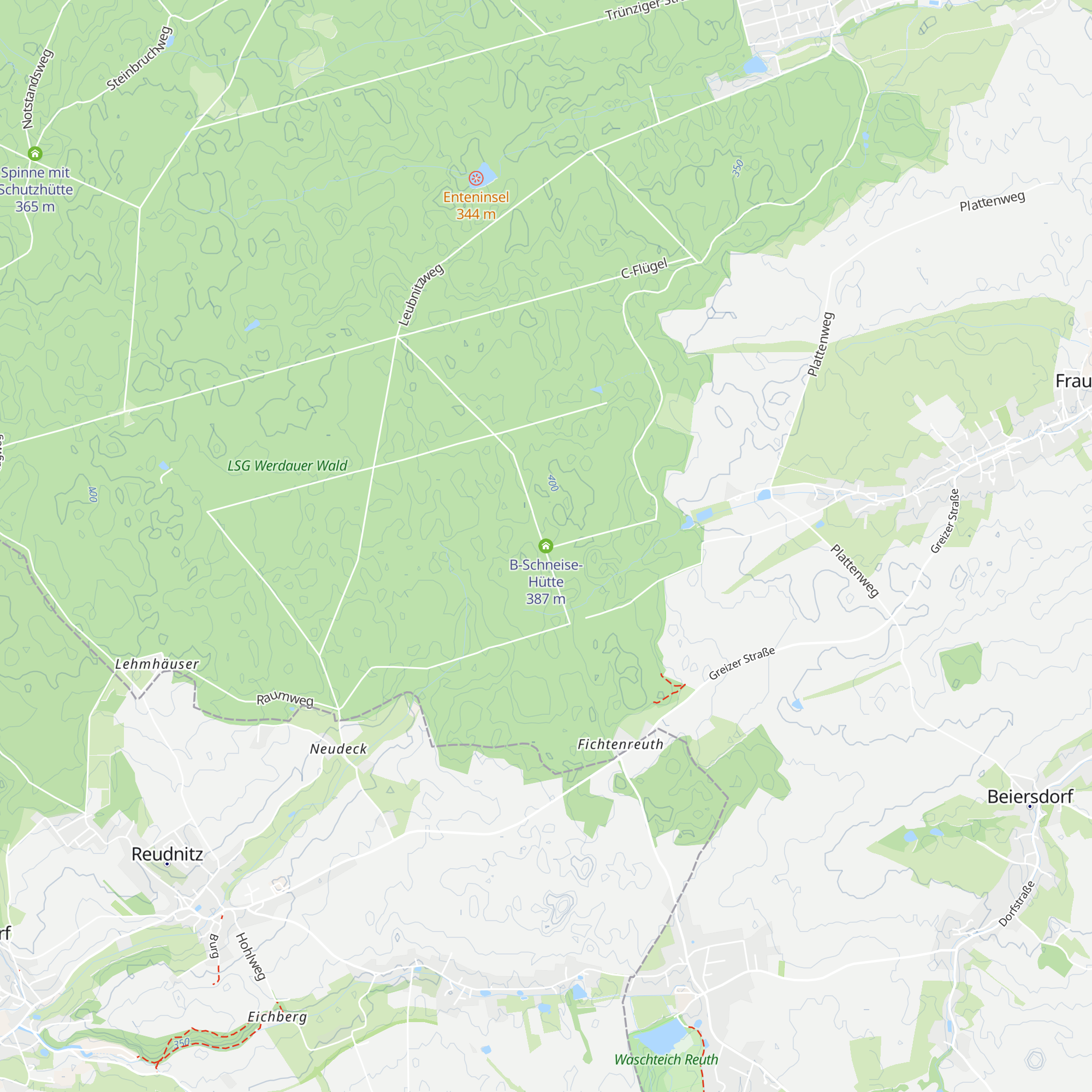 B-Schneise-Hütte map