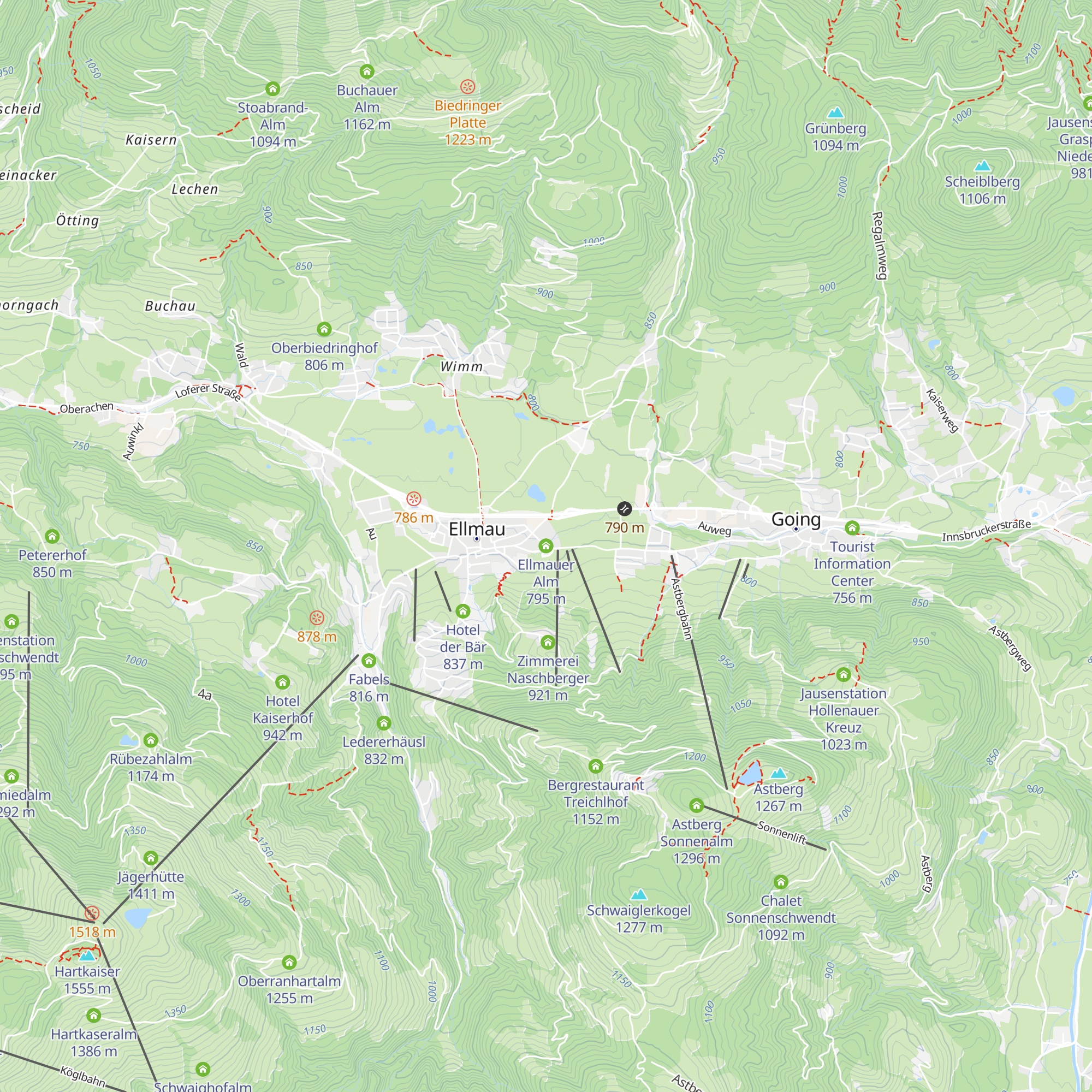 Ellmauer Alm map