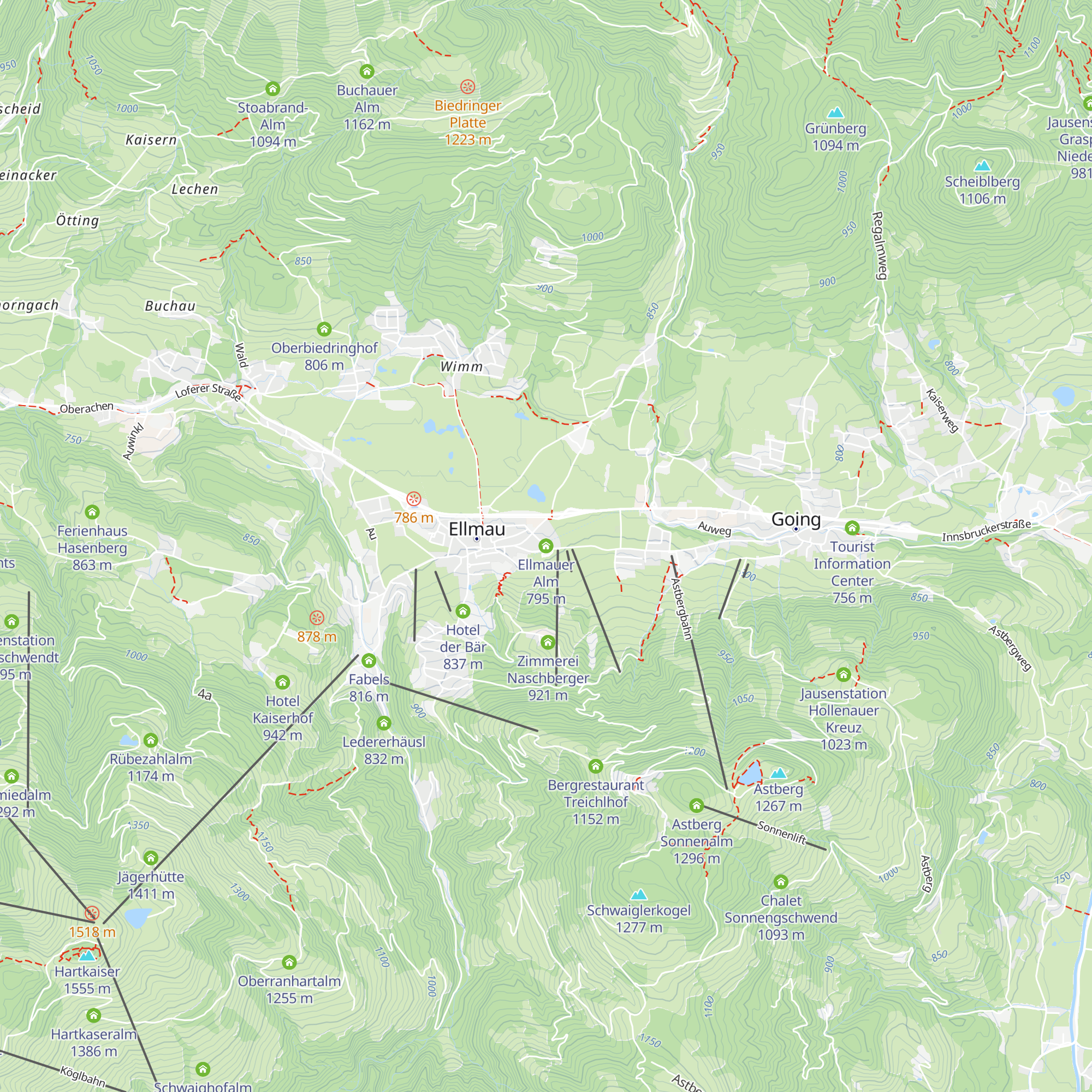 Ellmauer Alm map