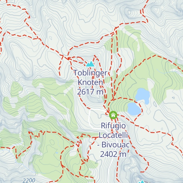 Map of Sextner Stein - Sasso di Sesto